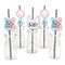 Big Dot of Happiness Baby Gender Reveal - Paper Straw Decor - Team Boy or Girl Party Striped Decorative Straws - Set of 24